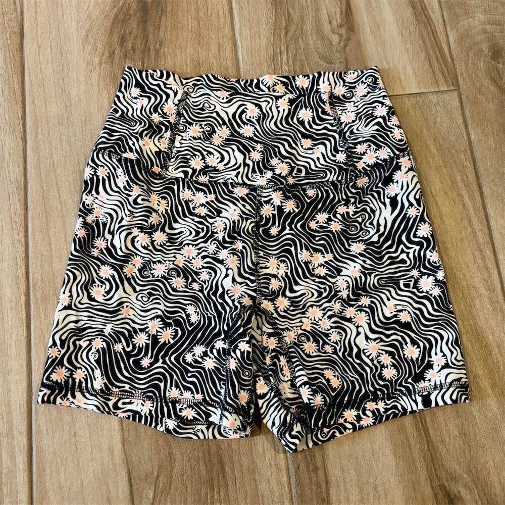 FP Movement Never Better Bike Shorts Womens Petite S High Rise Daisy Swirl